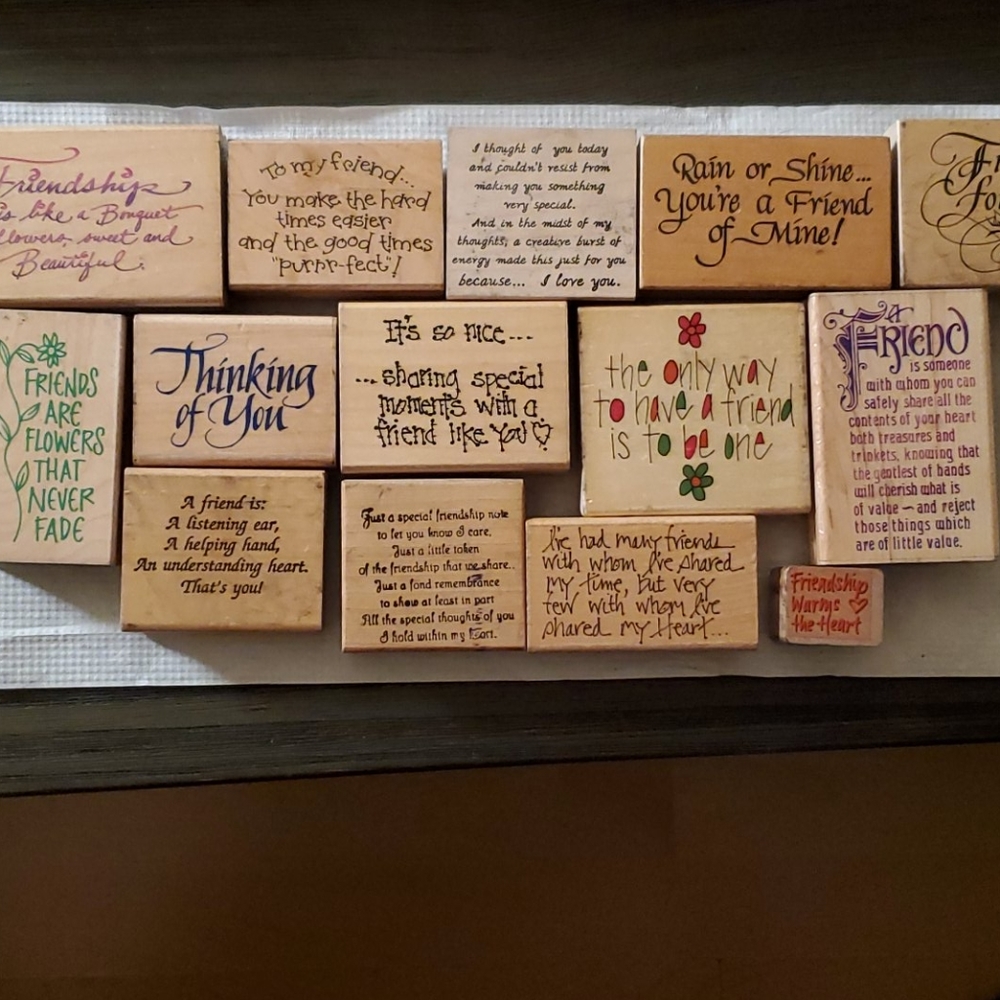 14 Friendship Wooden Stamps